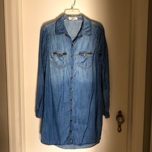 Denim shirt dress